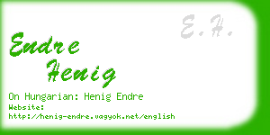 endre henig business card